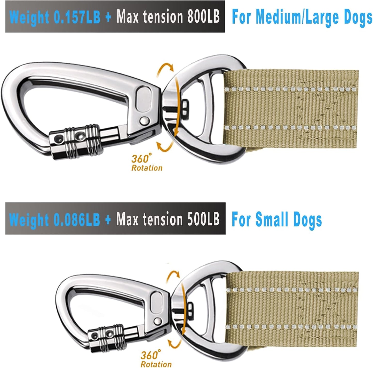 Heavy Duty 4-6Ft Tactical Dog Leash