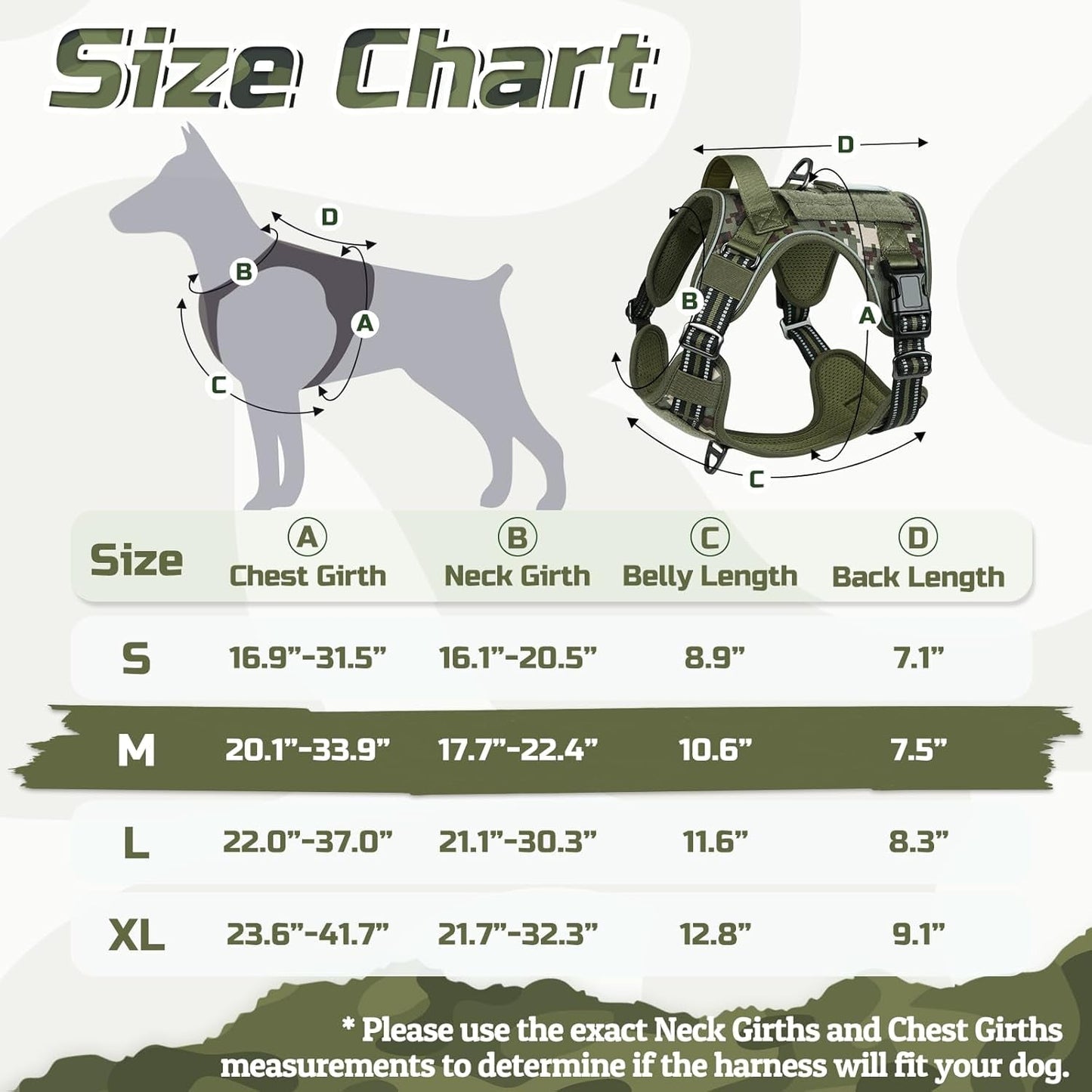 No Pull Reflective Tactical Dog Harness with Handle & Molle