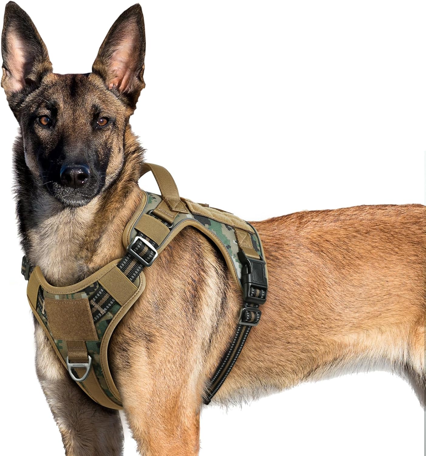 No Pull Reflective Tactical Dog Harness with Handle & Molle