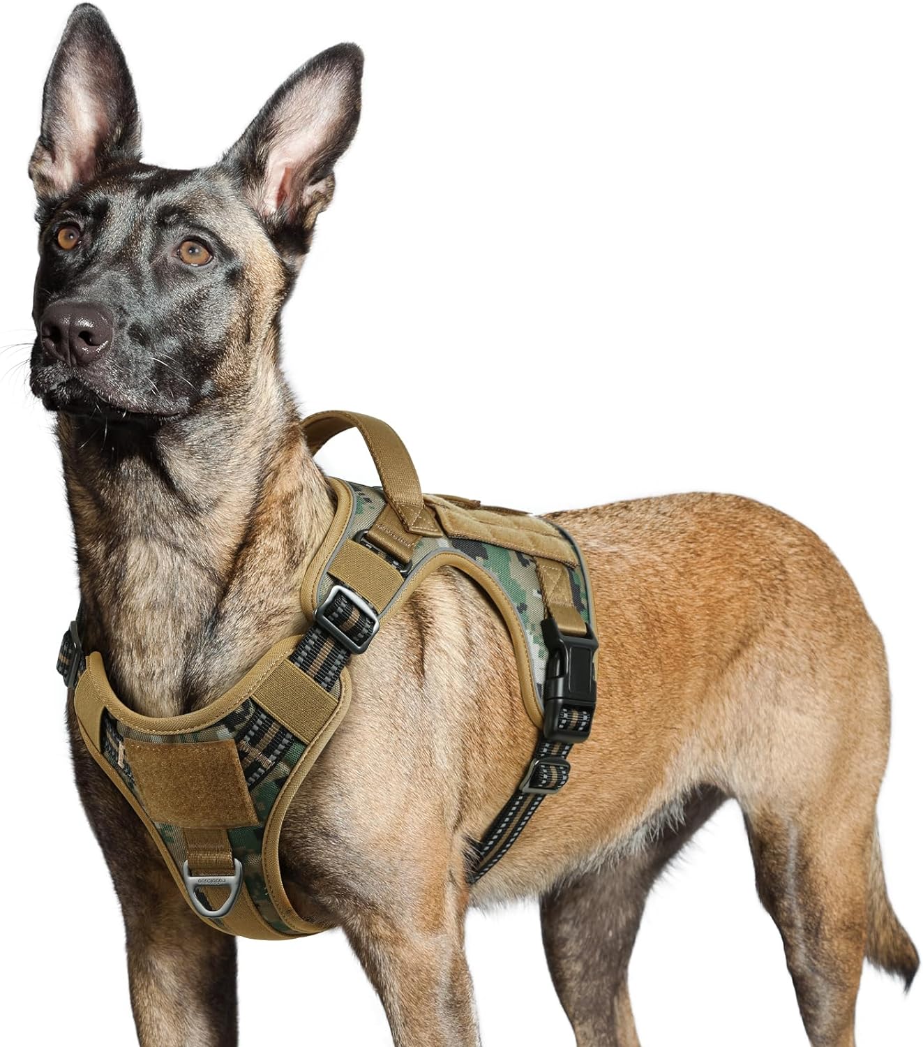 No Pull Reflective Tactical Dog Harness with Handle & Molle