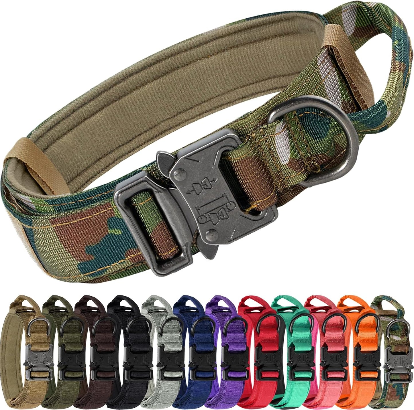 Adjustable Tactical Dog Collar with Handle