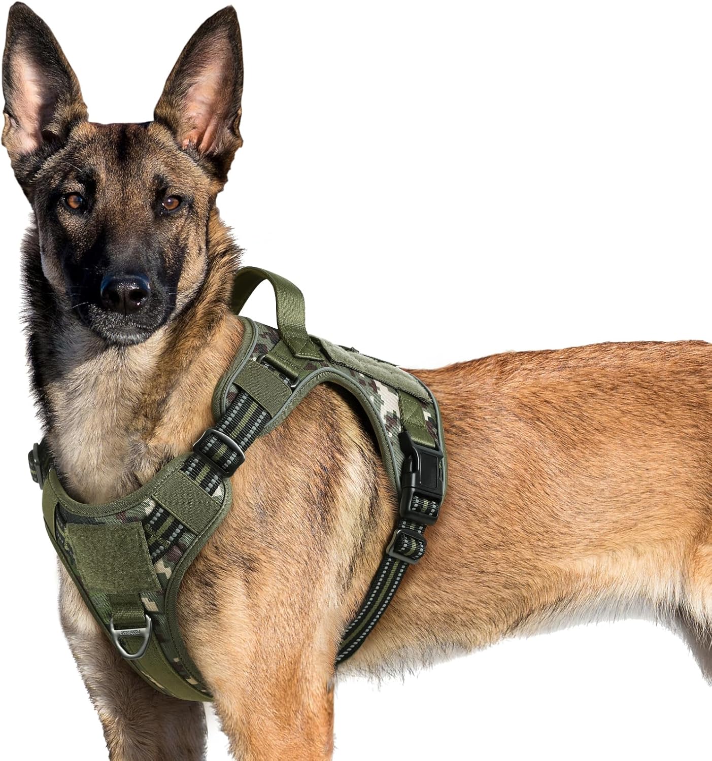 No Pull Reflective Tactical Dog Harness with Handle & Molle