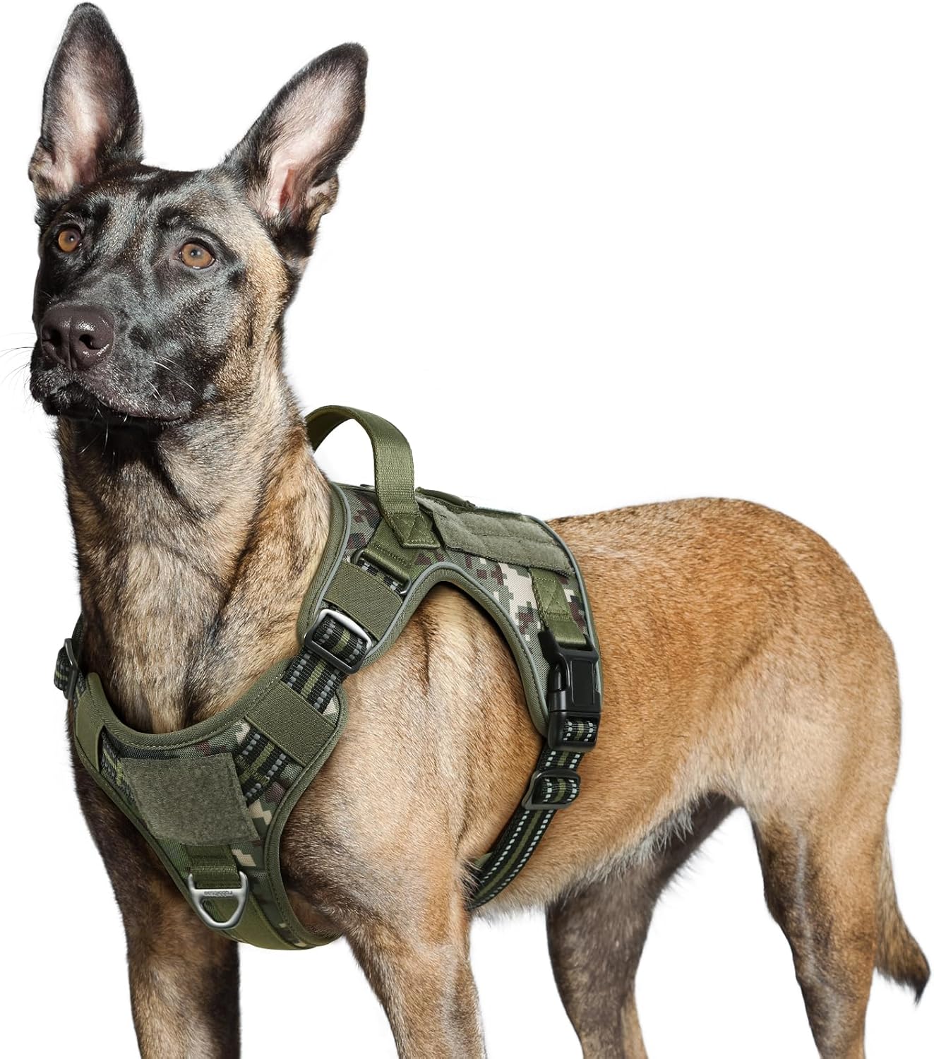 No Pull Reflective Tactical Dog Harness with Handle & Molle