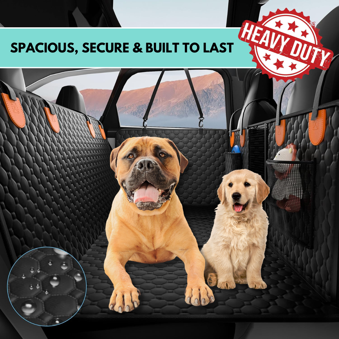 Large Heavy-Duty Dog Car Seat Cover & Hammock for Trucks, SUVs, & Cars