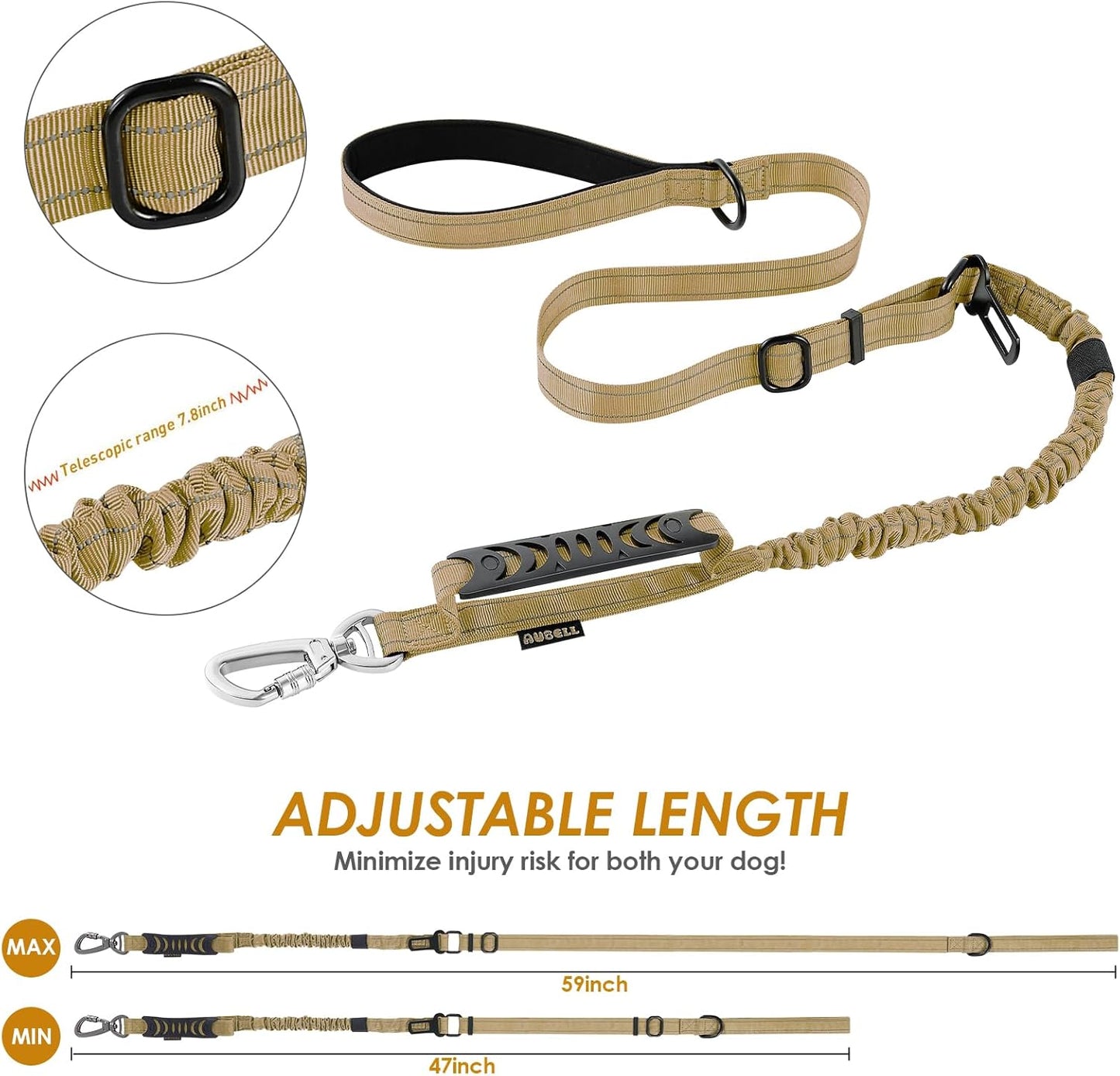 Heavy Duty 4-6Ft Tactical Dog Leash
