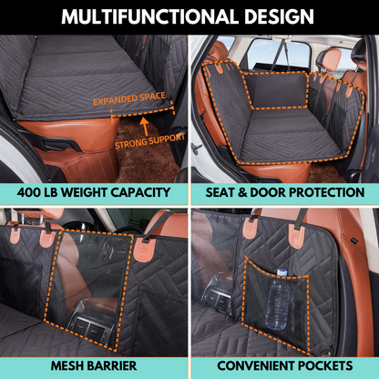 Hard Bottom Dog Car Seat Cover