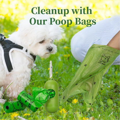 Dog Poop Bags with Free Dispenser & Leash Clip (270 Count, Scented, Leak-Proof)