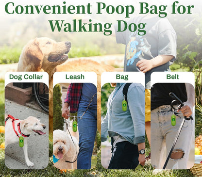 Dog Poop Bags with Free Dispenser & Leash Clip (270 Count, Scented, Leak-Proof)